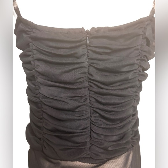 COPY - Haute Monde Black Ruched Camisole Bodysuit size Large - Picture 4 of 5